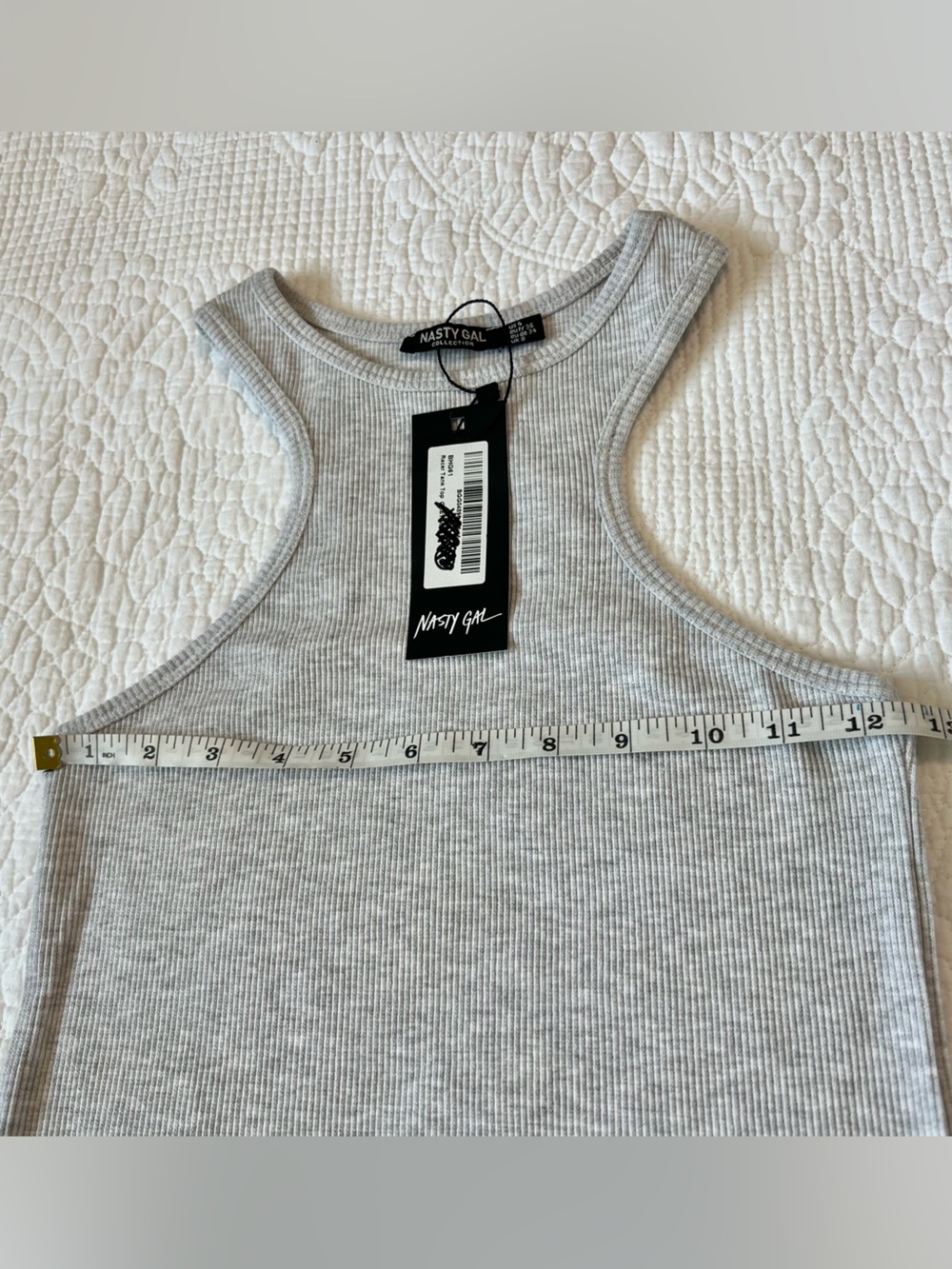 NWT Nasty Gal Ribbed Racer Tank Top - Picture 7 of 8